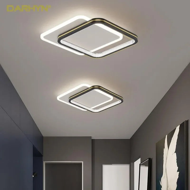 Afralia™ Crystal Ceiling Lights: Modern Indoor Lighting with LED, Round/Square Luminaria