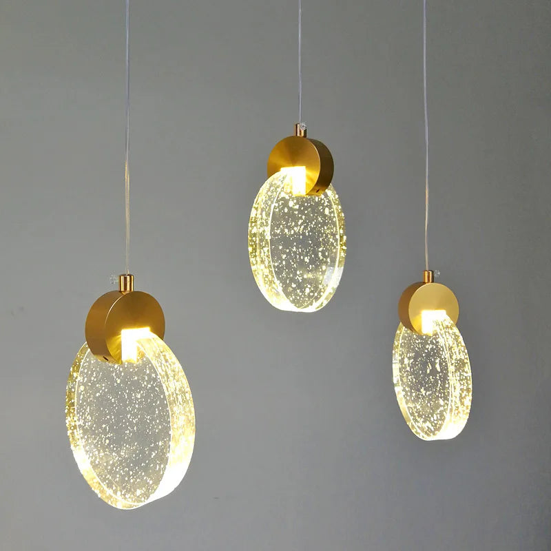 Afralia™ Crystal Bubble Pendant Chandelier for Dining Room Bedroom Restaurant Bar