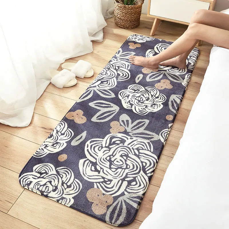Afralia™ Cozy Faux Lamb Wool Bedside Rug for Bedroom Decor Anti-Slip Soft Living Room Carpet