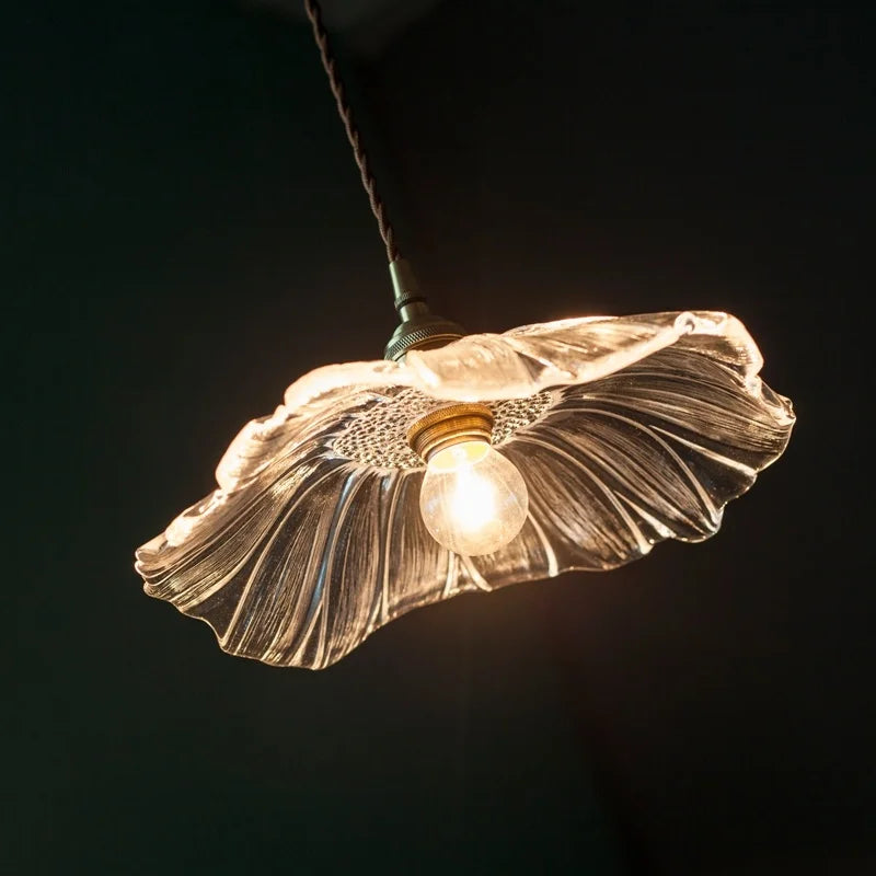 Afralia™ Nordic Brass Glass LED Pendant Lamp for Home Decor