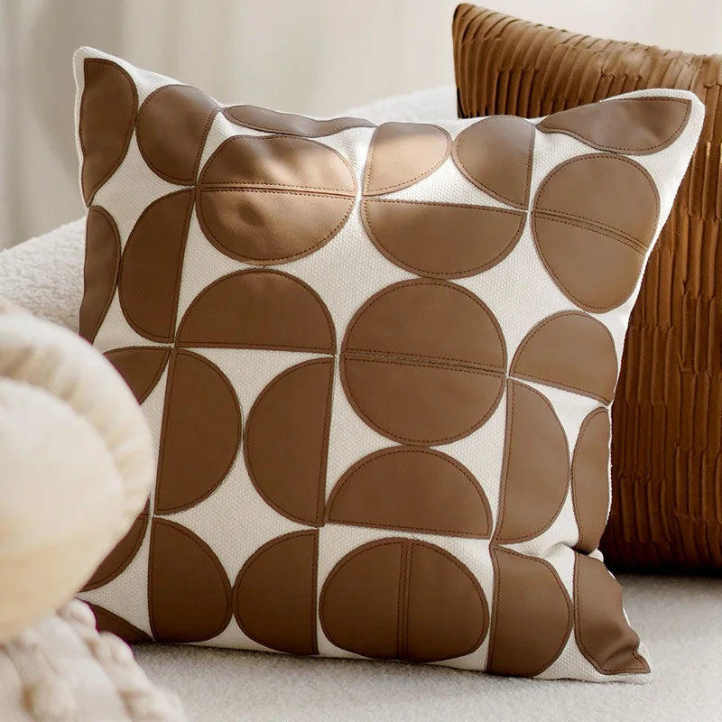 Afralia™ Brown Coffee Pillowcase: Modern Simplicity Light Luxury Sofa Cushion Covers