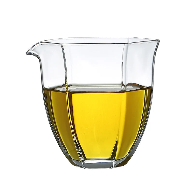 Afralia™ Hexagon Sake Glass Cup 200ml - Japanese Style Tea Master Cup