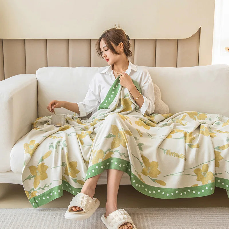 Afralia™ Bamboo Four Layer Gauze Summer Quilt - Cool & Refreshing Thin Blanket