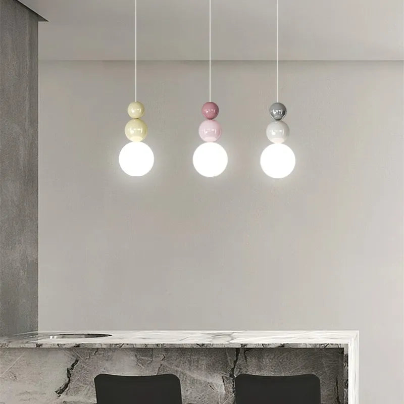 Afralia™ Cream Nordic LED Pendant Light: Modern Hanging Lamp for Stylish Indoor Room Decor