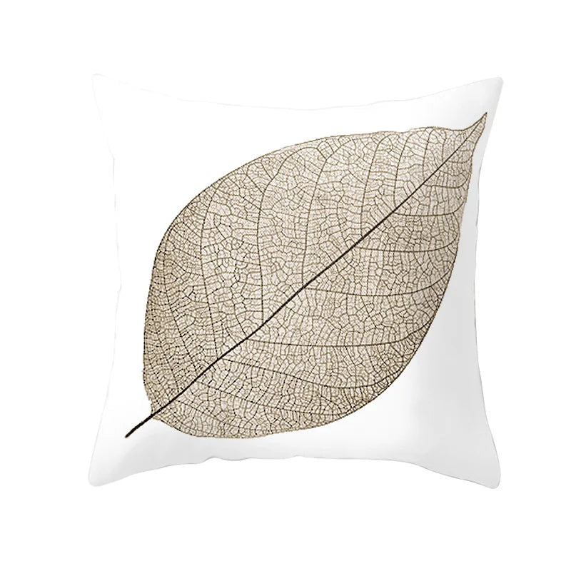 Afralia™ Autumn Maple Leaves Pillow Cases Short Plush Cushion Cover Sofa Pillowslip