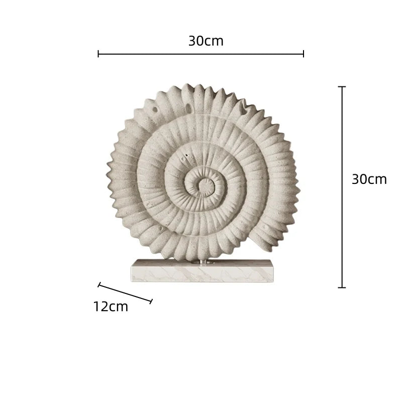 Afralia™ Resin Handicraft Sea Shell Clamshell Decorative Figurines Home Decoration