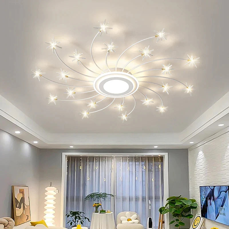 Afralia™ Starry Sky Ceiling Light: Modern Atmosphere for Living Room, Bedroom, and Dining Area