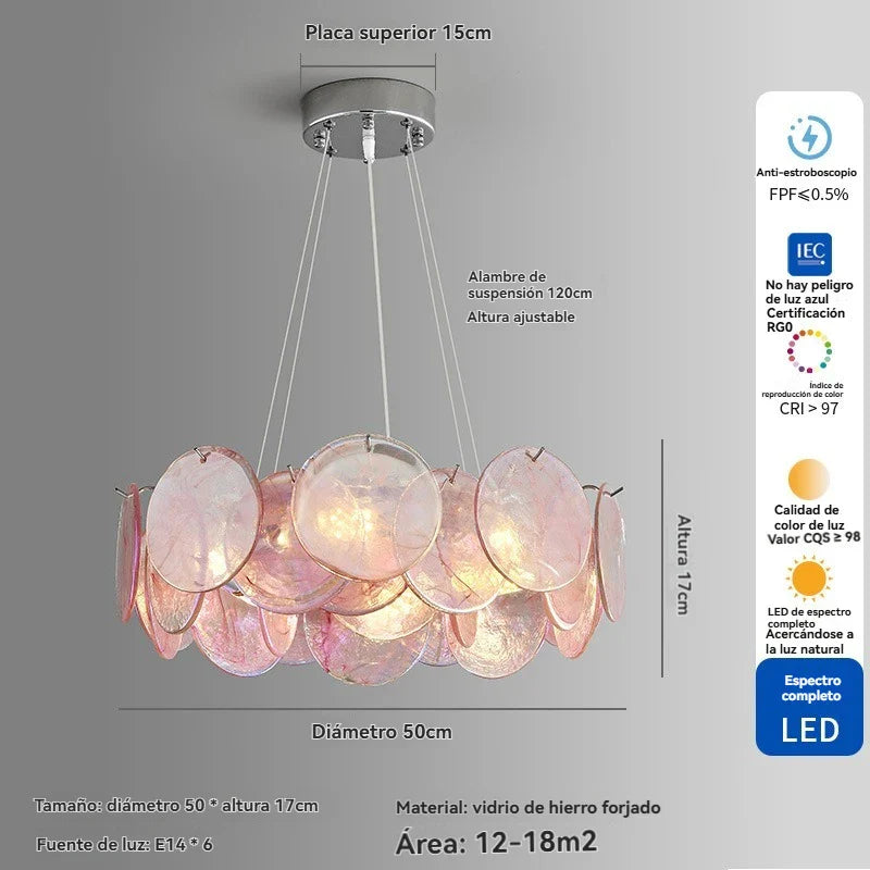 Afralia™ Pink Murano Crystal Chandelier - French Vintage Pendant Light for Home Decor