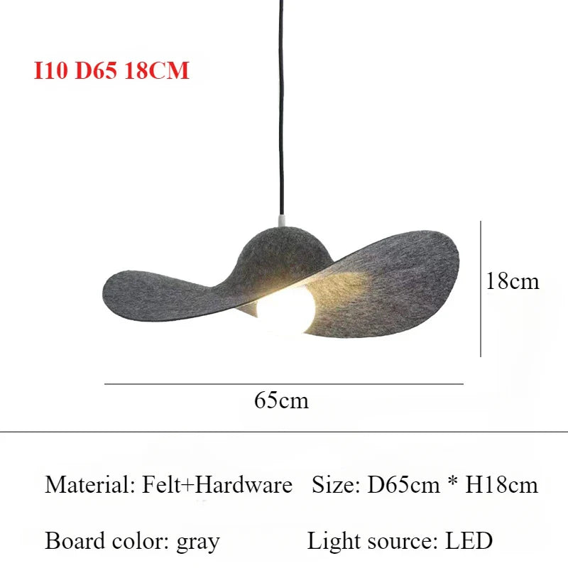Afralia™ Nordic Felt Pendant Lamp LED Colorful Designer for Living Room Kitchen Island Dining Light