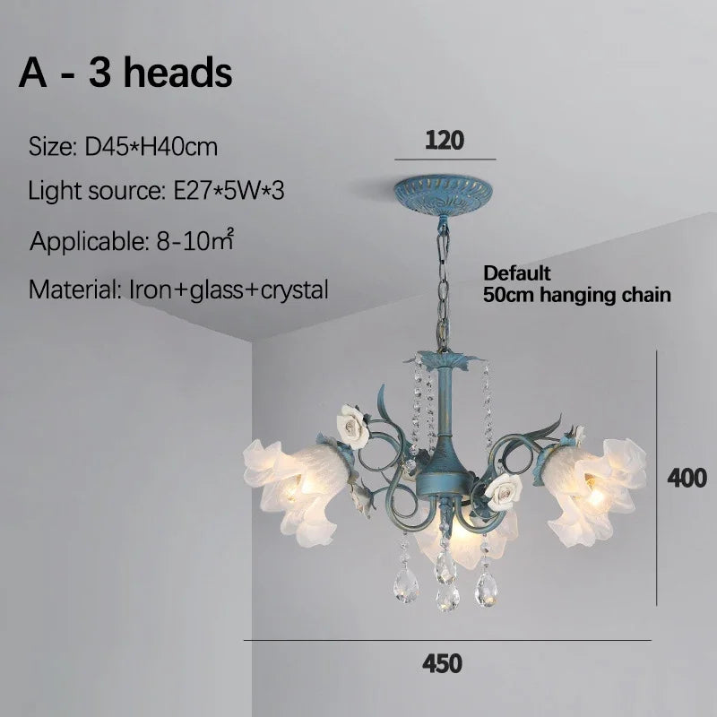 Afralia™ Crystal Flower Chandelier: Luxury LED French Style for Home, Hotel, or Shop