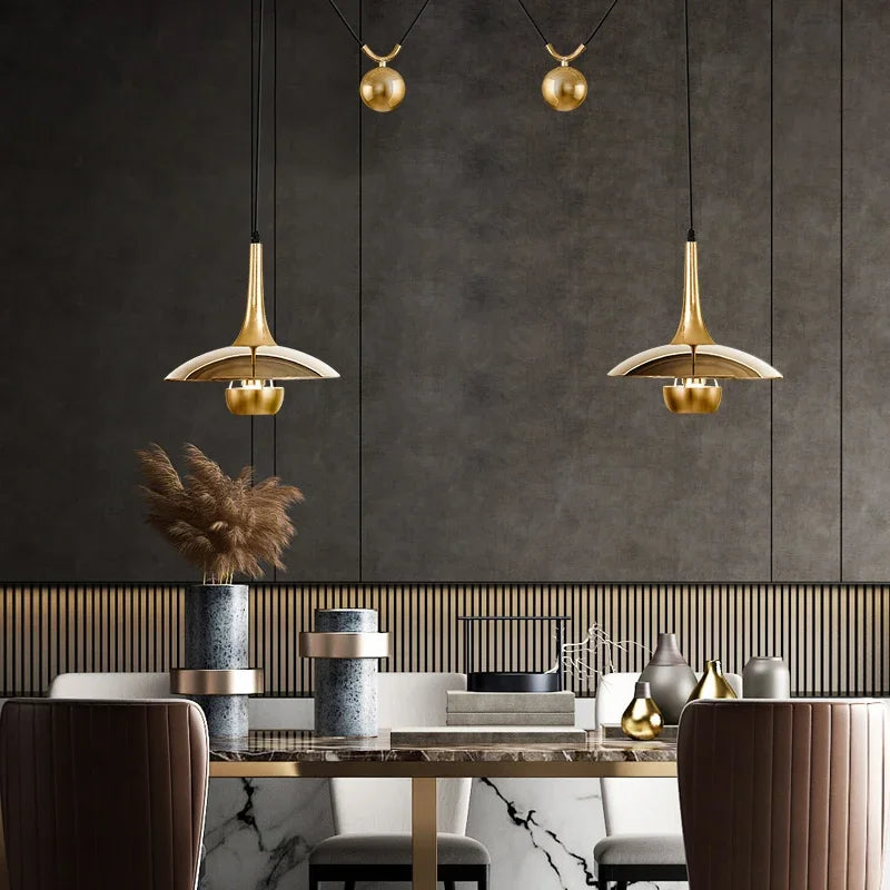 Afralia™ Shift UFO Pendant Light: Adjustable Height, Creative Design for Restaurants