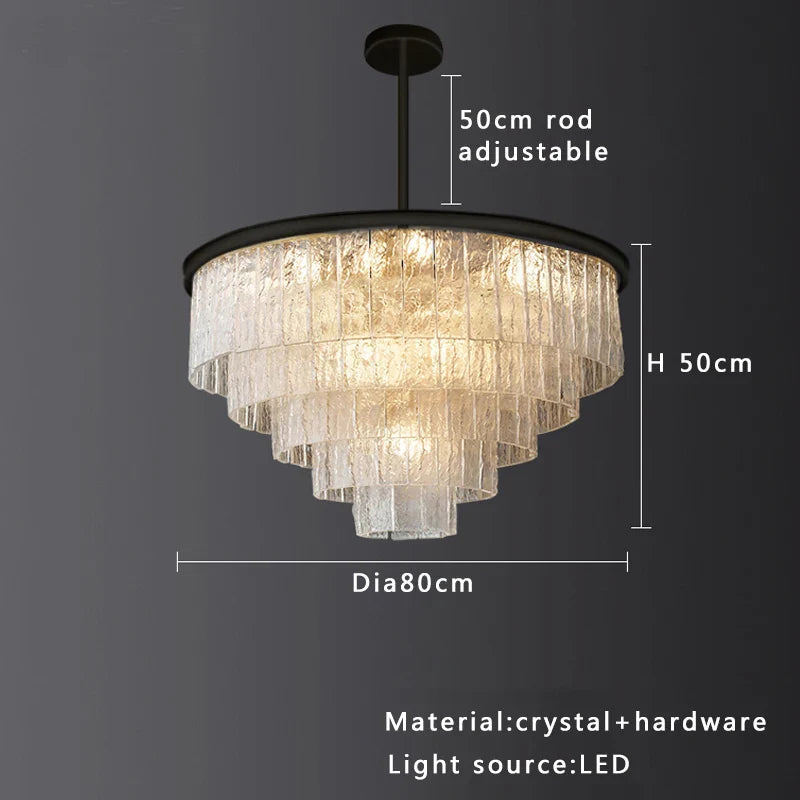 Afralia™ Elegant Crystal Glass Chandelier for Luxury Home Decor