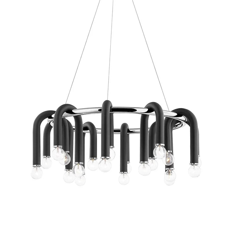 Afralia™ LED Tube Chandelier Lighting High Ceiling Lustre Hanging Lamps for Home Deco