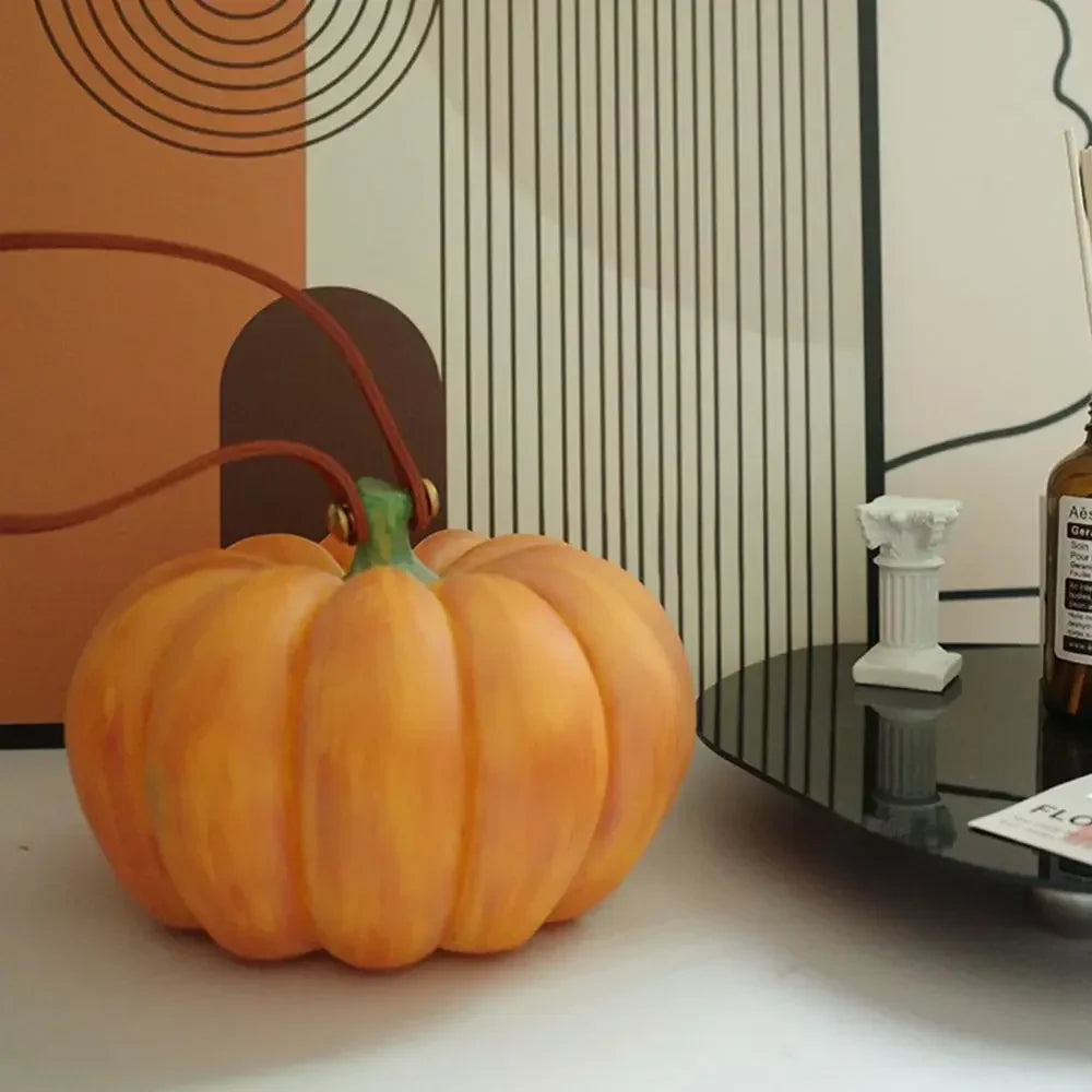 Afralia™ Pumpkin Table Lamp | Rechargeable & Portable | Modern Style, Bedroom Study Atmosphere