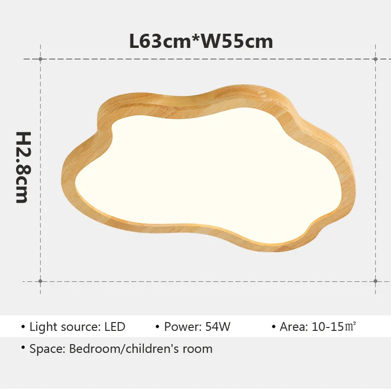 Afralia™ Nordic Wooden Ceiling Light: Modern Cloud Lamps for Bedroom, Living Room, Hall, Hotel