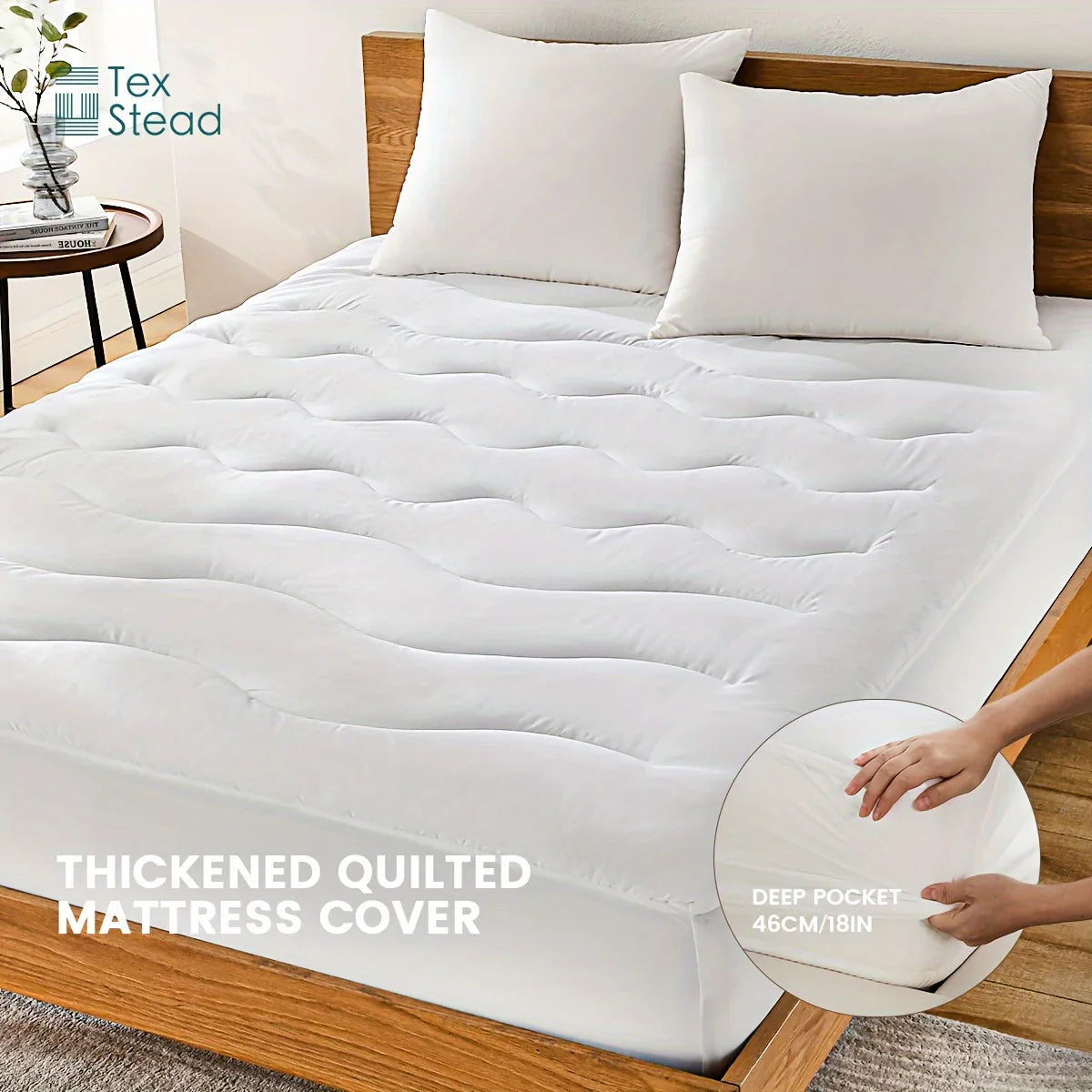 Afralia™ Quilted Fitted Mattress Cover | Soft & Breathable Bed Protector | Machine Washable