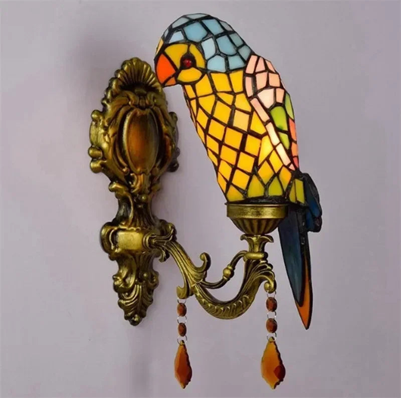 Afralia™ Glass Parrot Pendant Chandelier - Luxury Home Lighting Fixture