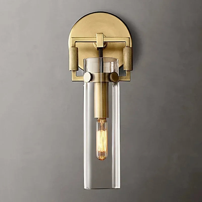Afralia™ Glass Wall Lamp Industrial Style Retro Sconce for Bedroom Study Loft Dining Room