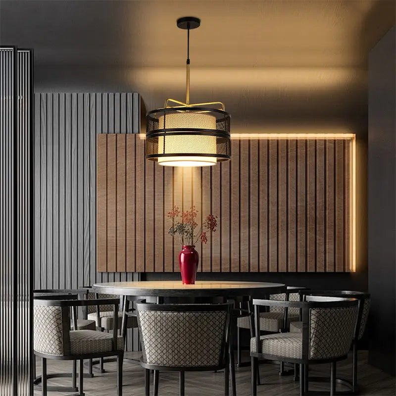 "Afralia™ Chinese Antique Tea House Pendant Lamp"