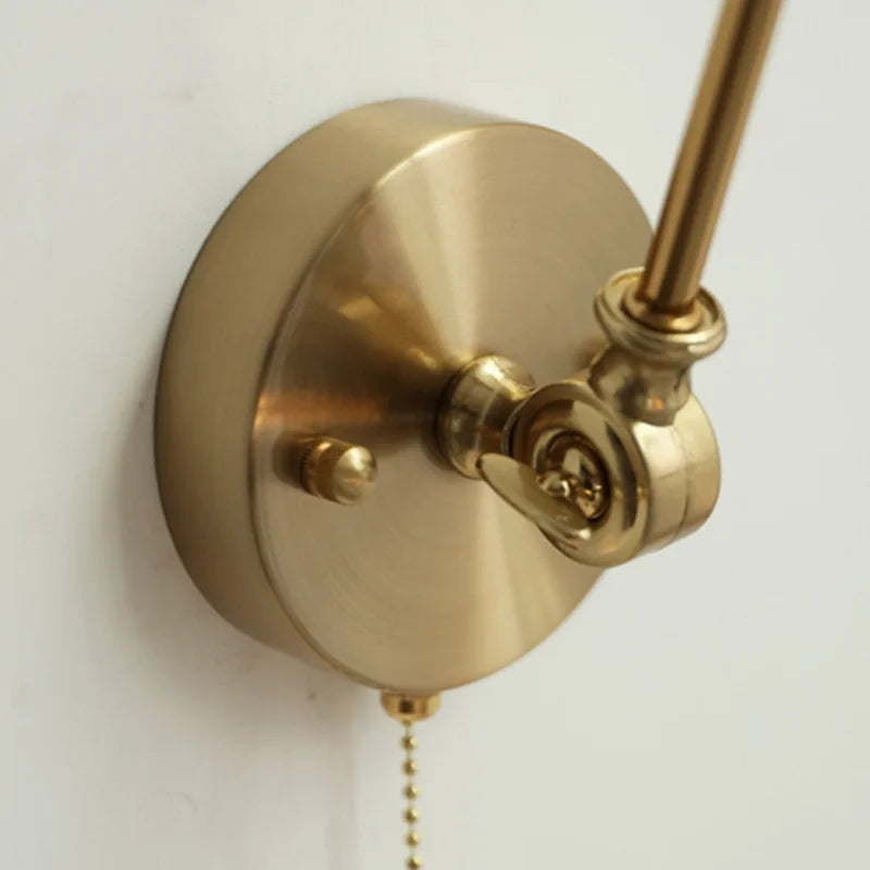 Afralia™ Glass Green LED Wall Light Fixture Vintage Green Swing Arms Sconce