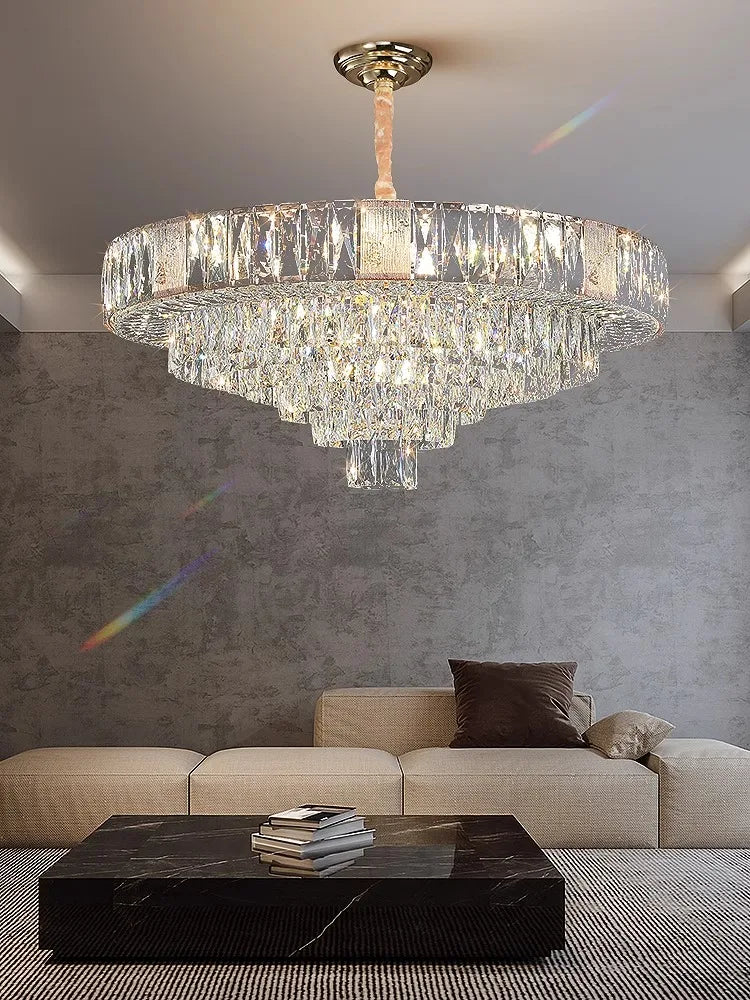 Afralia™ Crystal Ceiling Chandelier for Home Decoration in Living Room & Bedroom