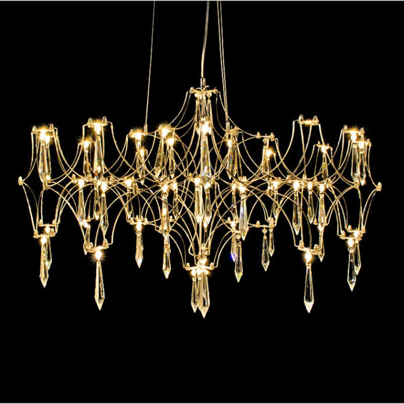 Afralia™ Crystal Chandelier Ceiling Pendant Light for Living Dining Bedroom Home Lighting