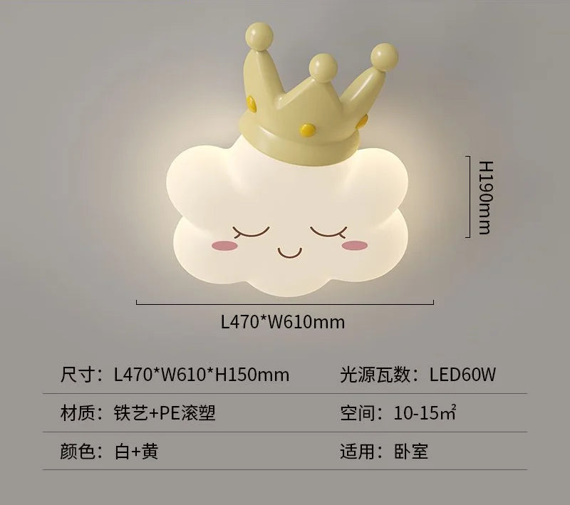 Afralia™ Pink Bow Cloud Ceiling Lamp for Princess Room, Modern & Romantic Girl Bedroom Explicit