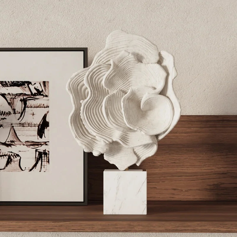 Afralia™ Resin Handicraft Sea Shell Clamshell Decorative Figurines Home Decoration