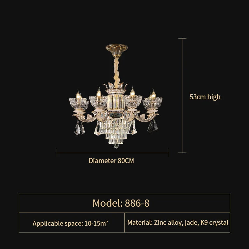 Afralia™ Duplex European Crystal Chandelier for Staircase with Hollow Design