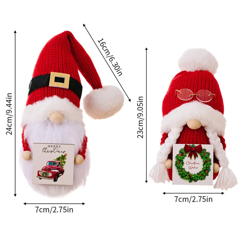 Afralia™ Christmas Gnome Doll: Knitted Hat Dwarf Faceless Ornament for Xmas Home Decor