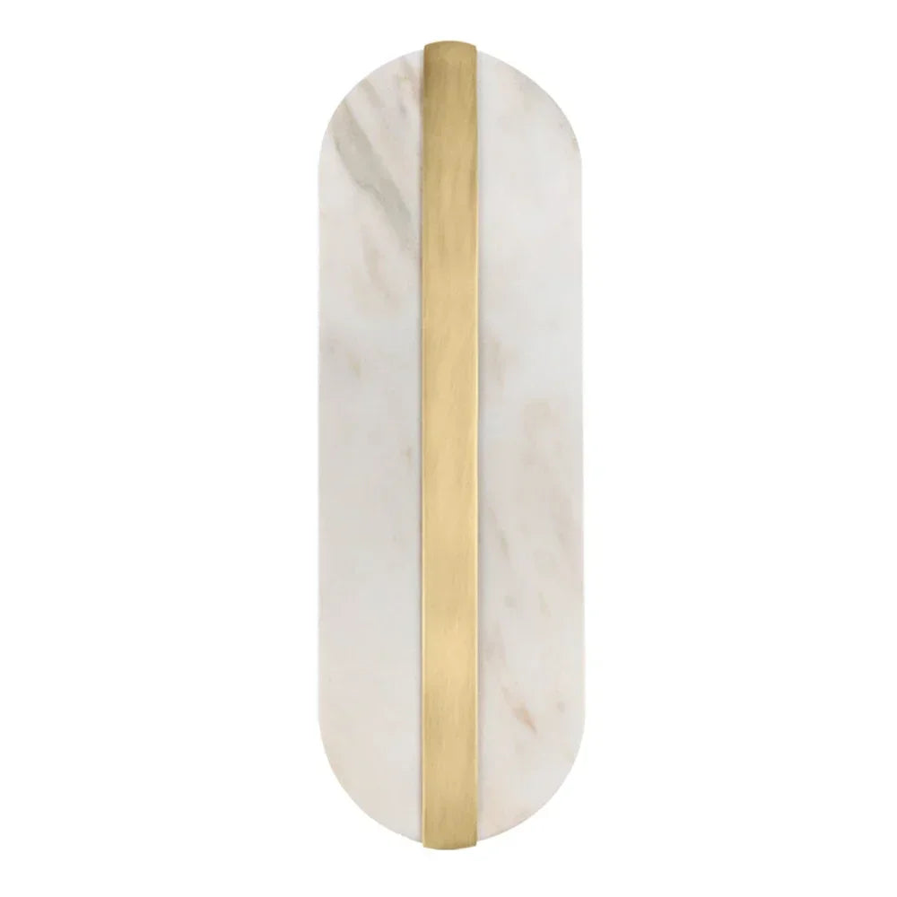Afralia™ Alabaster Oval Marble Wall Lamp for Indoor Living Room Bedroom Kitchen Corridor Lighting
