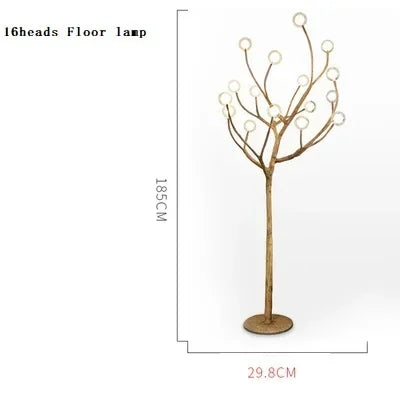 Afralia™ Tree Branch Retro LED Chandelier: Vintage Brown Art Pendant Light for Living Bedroom