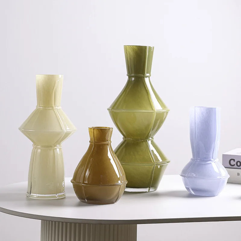 Afralia™ Colorful Geometric Glass Vase Hydroponics Terrarium Home Decor Accessory