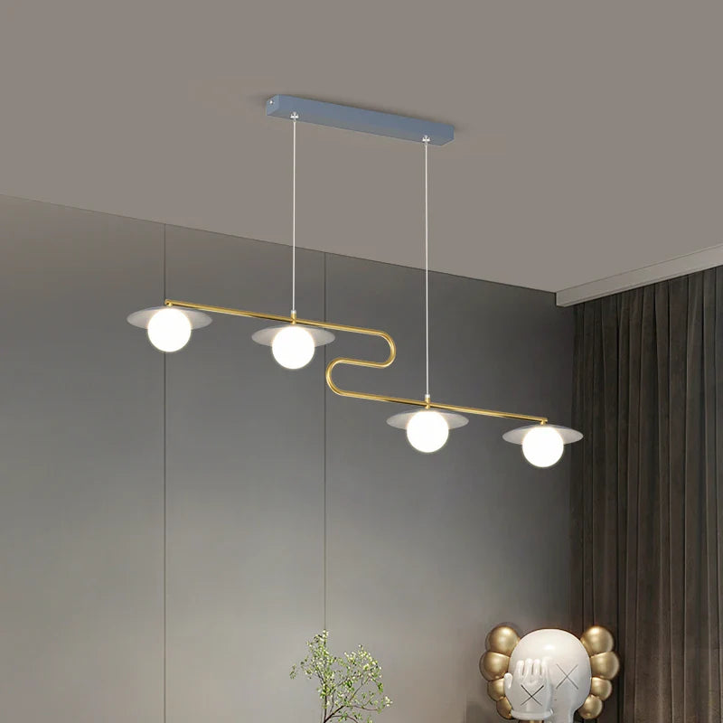 Afralia™ Dimmable Led Ceiling Chandelier for Living Room, Dining Table, Kitchen - Modern Indoor Lighting Fixture