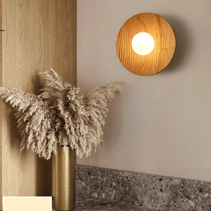 Afralia™ Wood LED Wall Lamp Sconce Modern Home Decor for Dining Room & Bathroom
