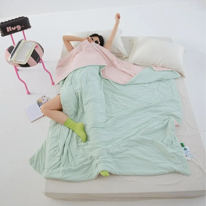 Afralia™ Green Summer Cooling Comforter for Single Beds