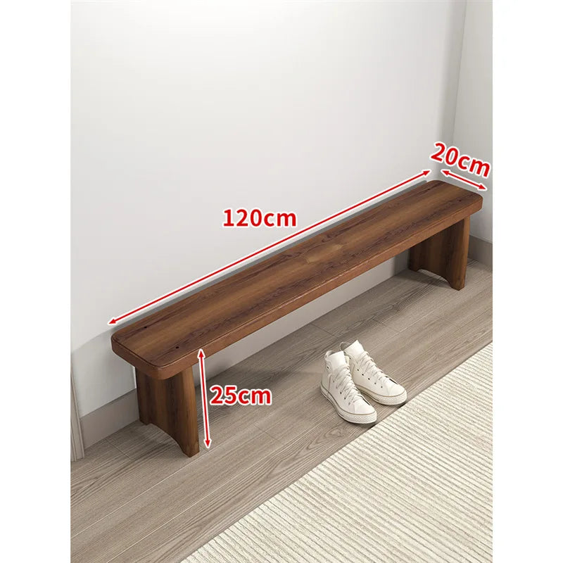 Afralia™ Wooden Shoe Changing Stool- Multifunctional Rectangular Storage Bench