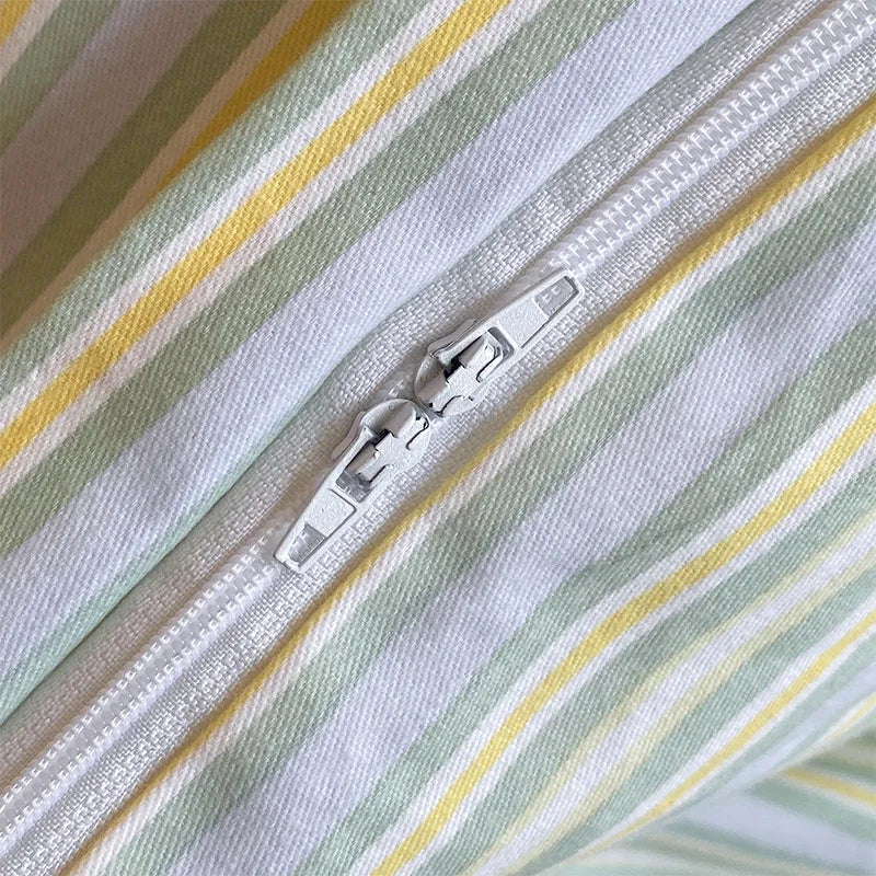 Afralia™ Striped Plaid Single Duvet Cover: Soft 100% Cotton Brushed Bedding for All Seasons