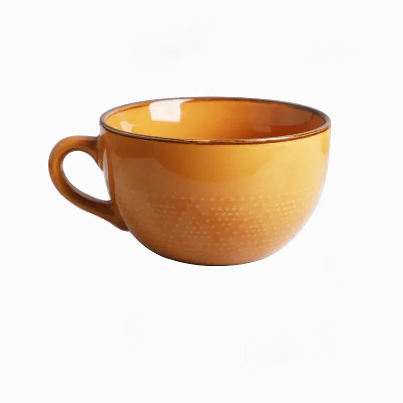 Afralia™ Ceramic Breakfast Bowl Cup Set for Office or Home Use