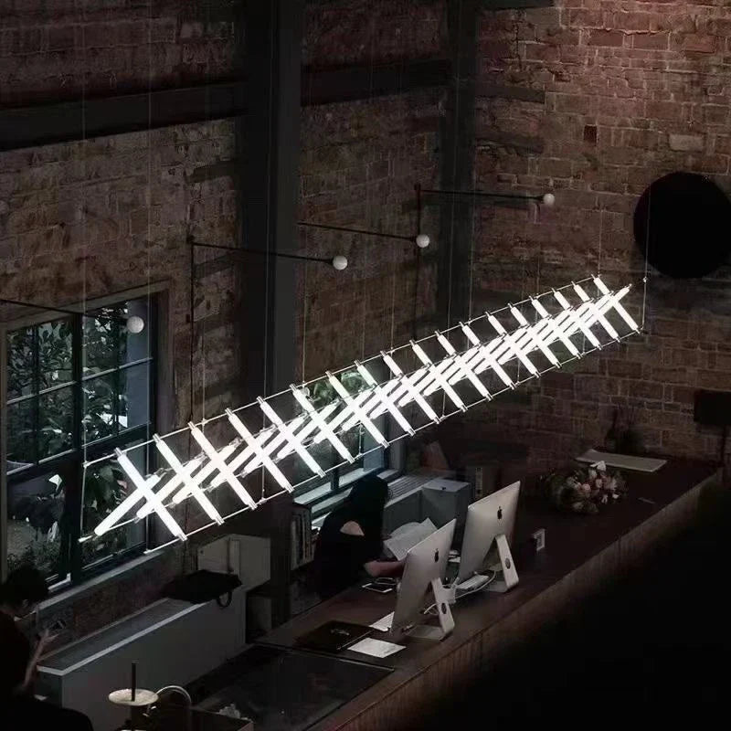 Afralia™ Minimalist LED Chandelier: Modern Design for Dining Room, Office, Hotel, and Kitchen