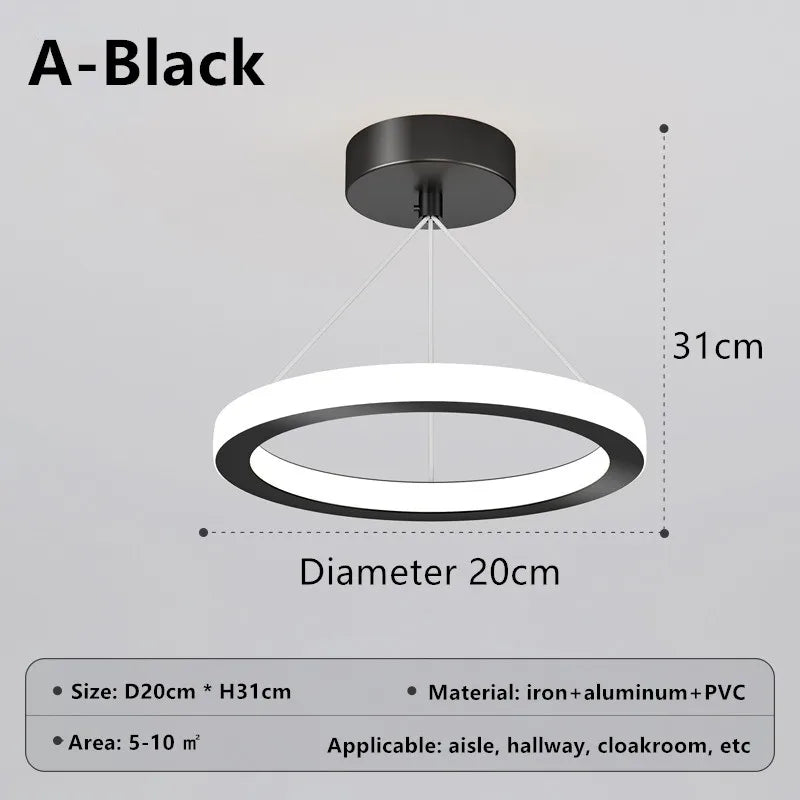 Afralia™ Modern Nordic Small Chandelier: Simple Ring Corridor Light for Decor & Ambiance