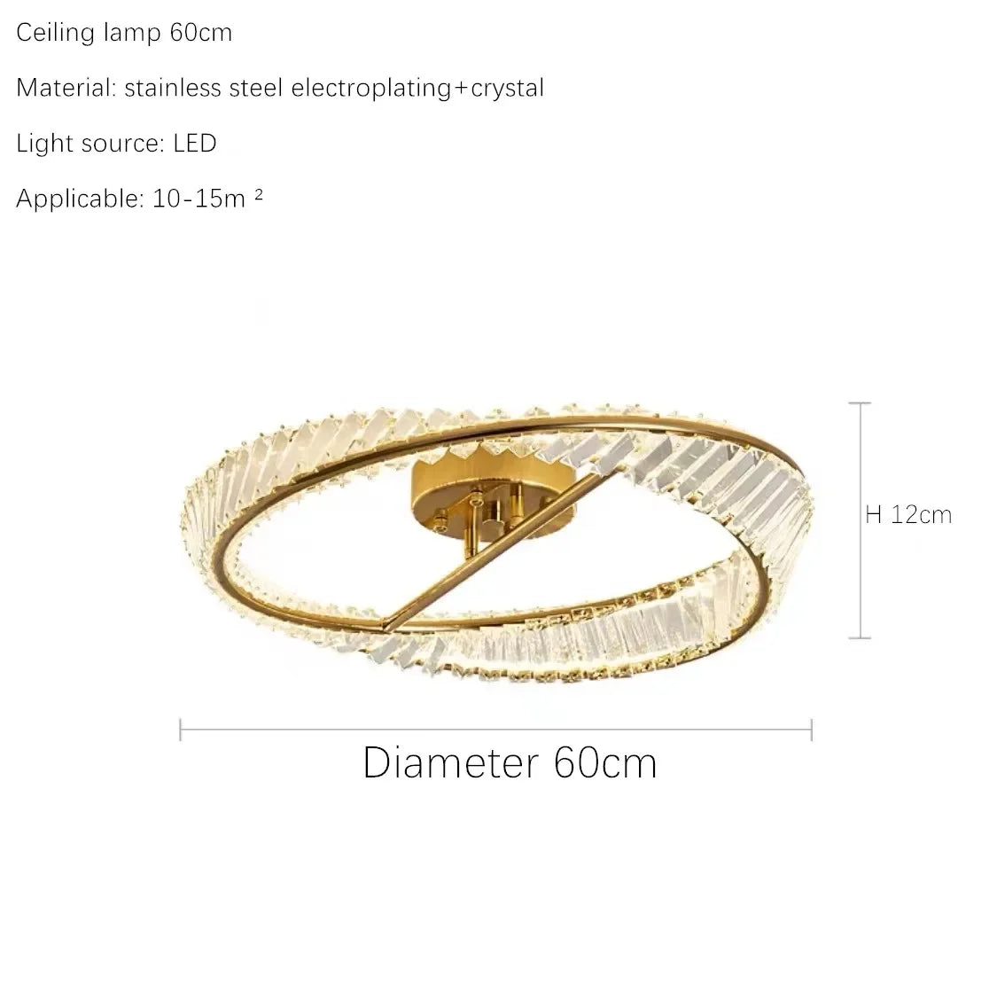 Afralia™ DNA Spiral Crystal Chandelier LED Ring Design for Luxury Living Room