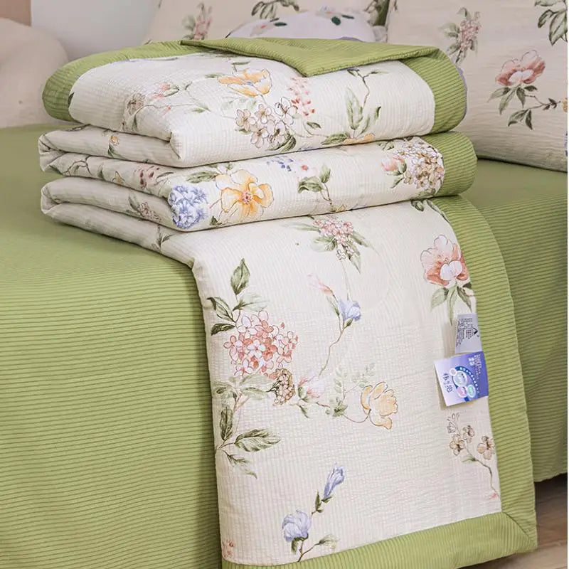 Afralia™ Summer Soybean Fiber Quilt: Cool Air Conditioning Blanket for Home & Office