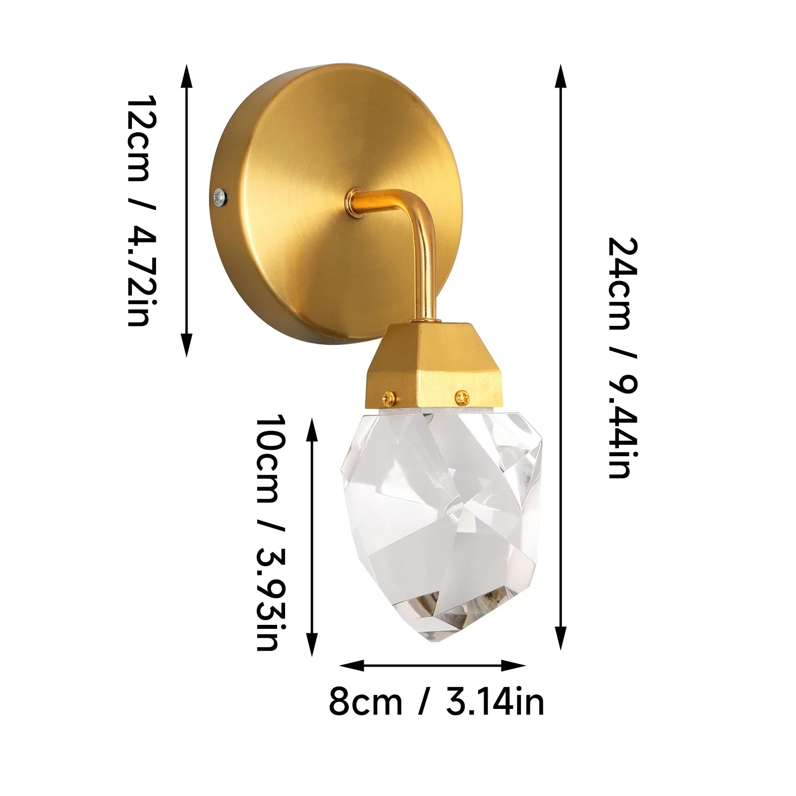 Afralia™ Crystal LED Wall Sconce Fixture - Modern Luxury Copper Ceiling Light for Home Decor