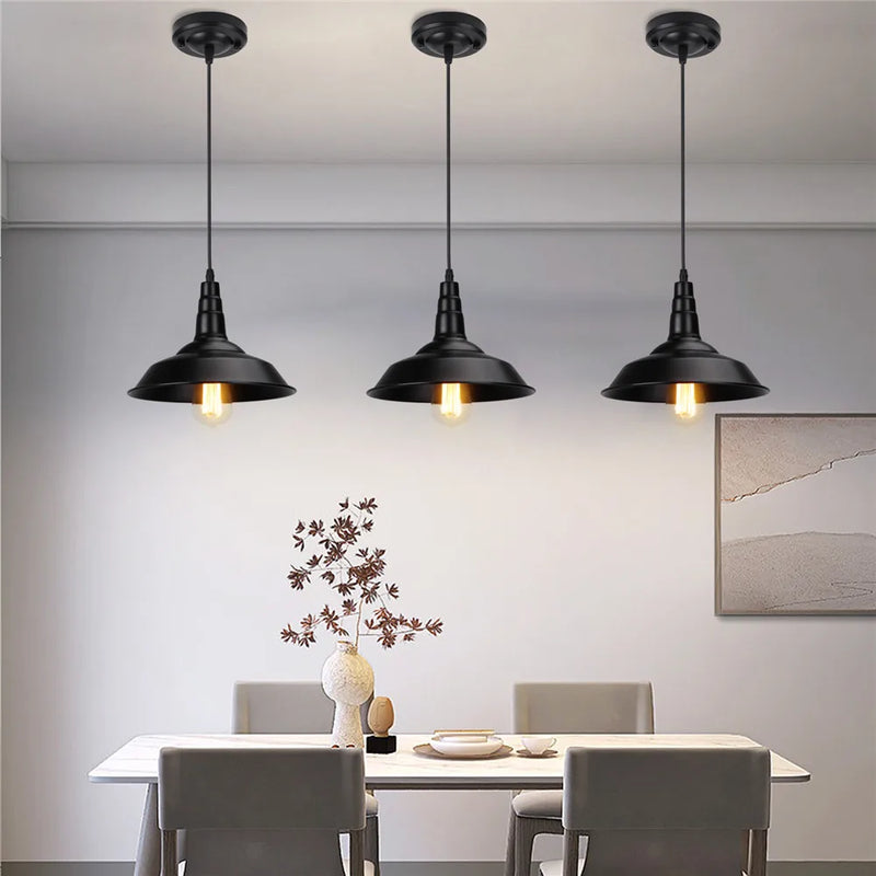 Afralia™ Black Aluminium Modern Pendant Light for Living Room Dining Table Decor