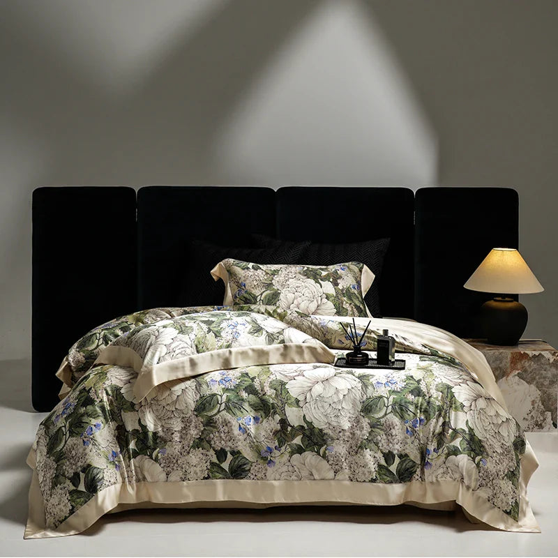 Afralia™ Silk Modal Digital Printing Bedding Set for Luxurious Comfort