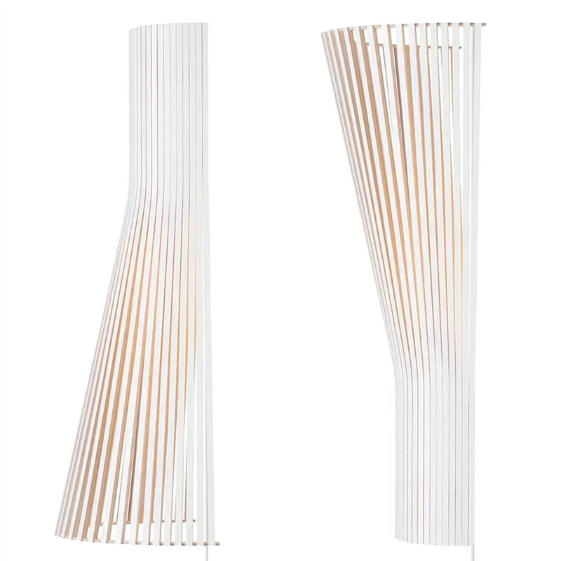 Afralia™ Solid Wood Tatami Wall Sconce Light with E27 Bulb