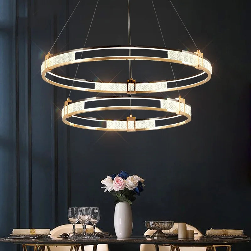 Afralia™ Crystal LED Chandelier for Home Lighting Decoration