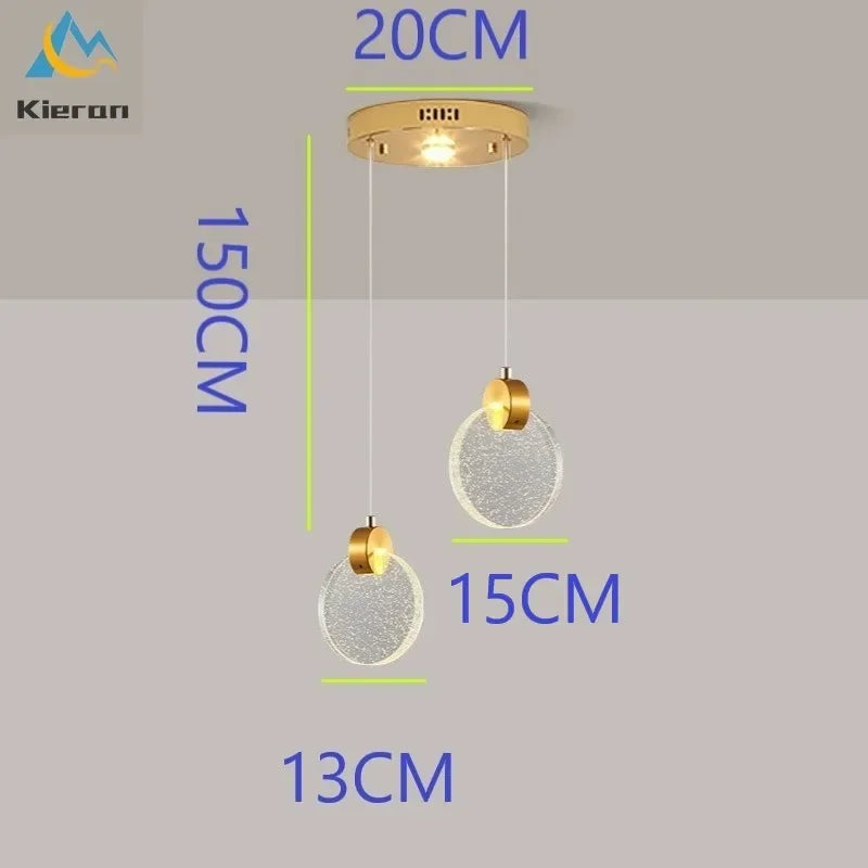 Afralia™ Crystal LED Chandelier: Modern 5head Highlight for Bedroom, Bar, Study Room Decor