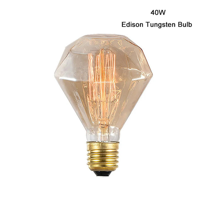 Afralia™ G95 Diamond LED Spiral Filament Bulb 4W Vintage Edison Light Lamp